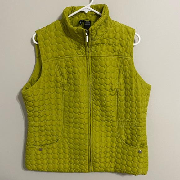 NWOT Textured Green Puffer Jacket Zip Up - Picture 2 of 5